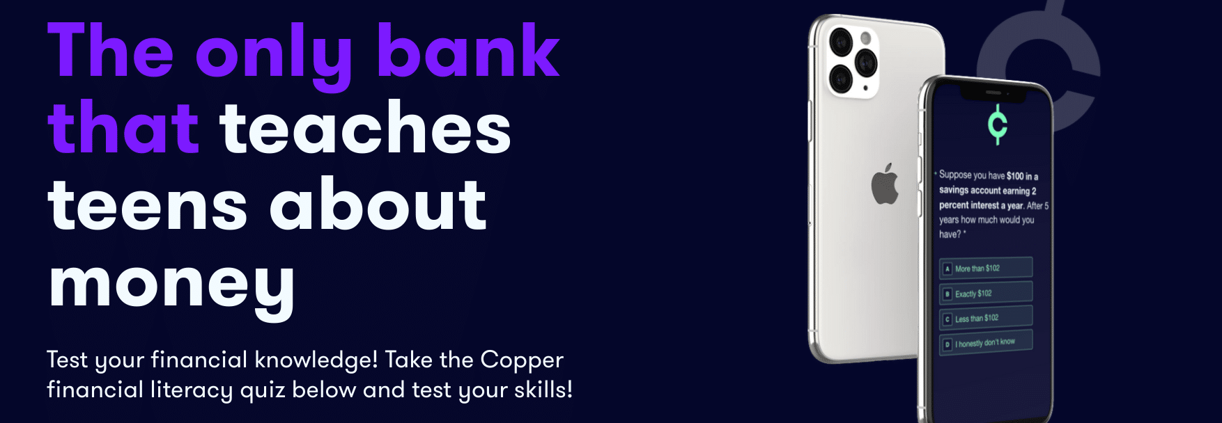 Copper financial literacy